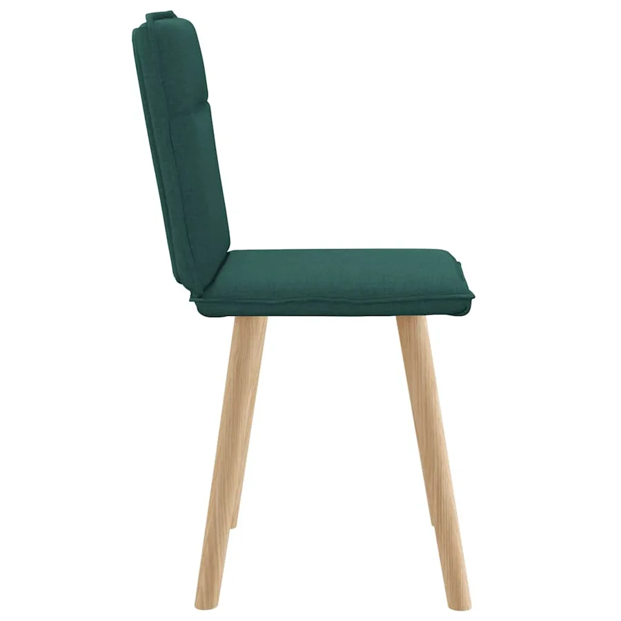 Chaises à manger lot de 2 vert foncé tissu - 5