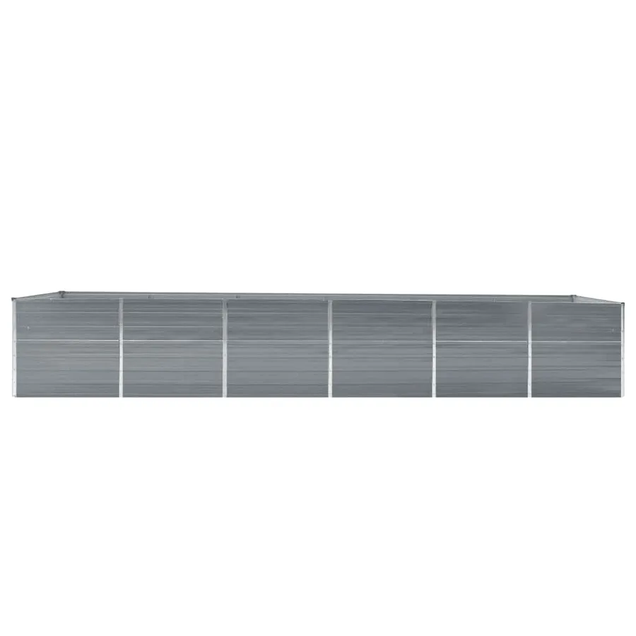 Lit surélevé de jardin Acier galvanisé 480x80x77 cm Gris - 3