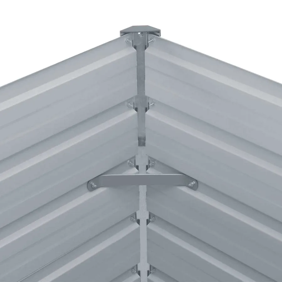 Lit surélevé de jardin Acier galvanisé 480x80x77 cm Gris - 7