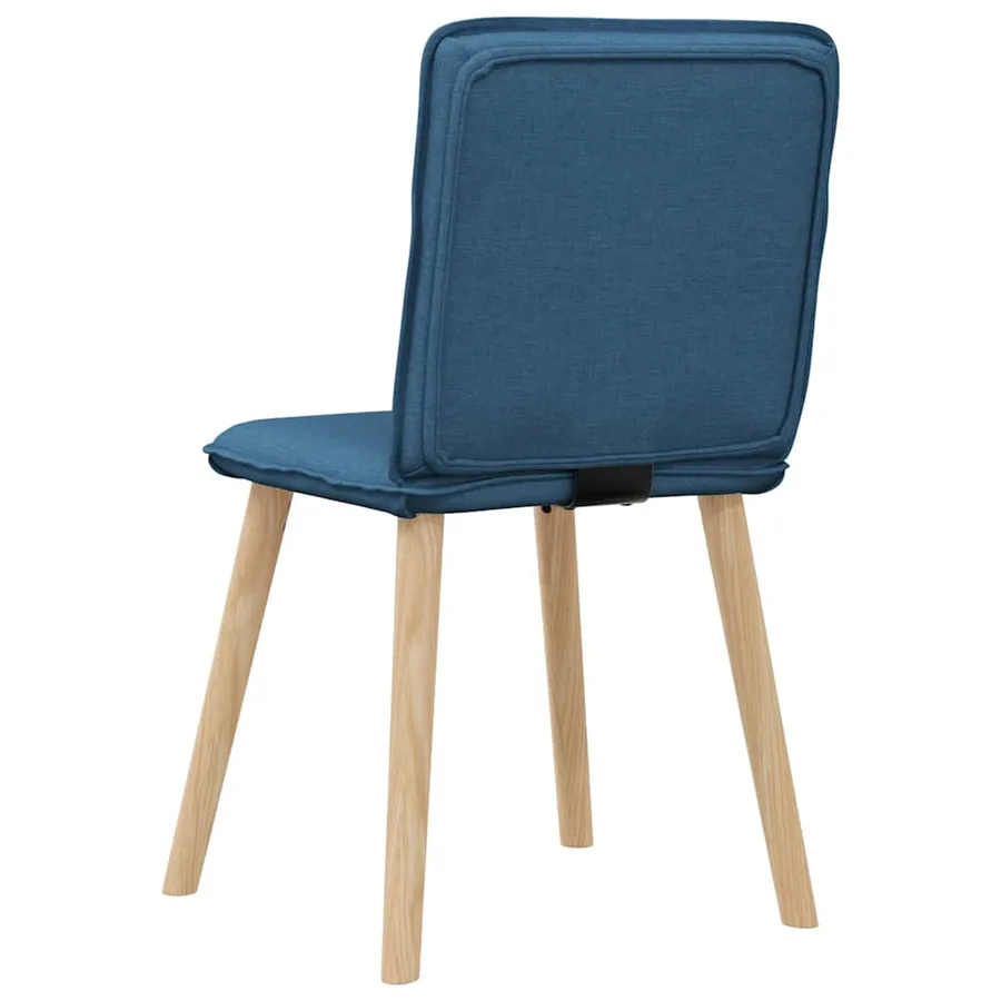 Chaises à manger lot de 4 bleu tissu - 6