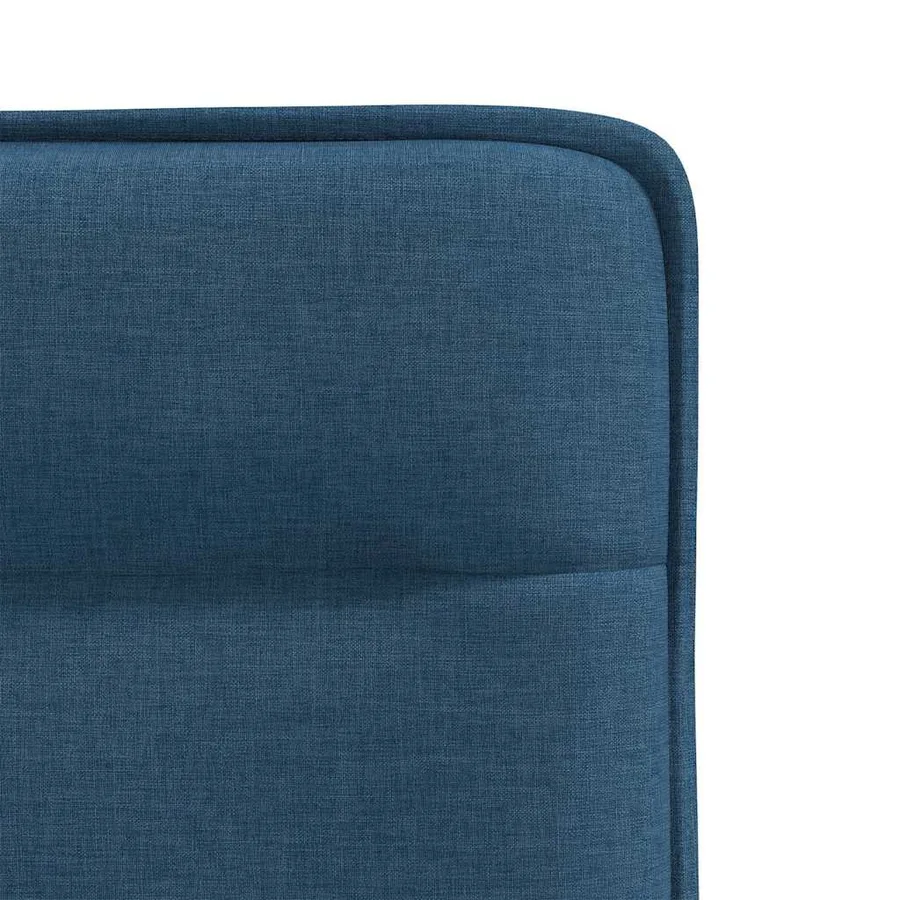 Chaises à manger lot de 4 bleu tissu - 7