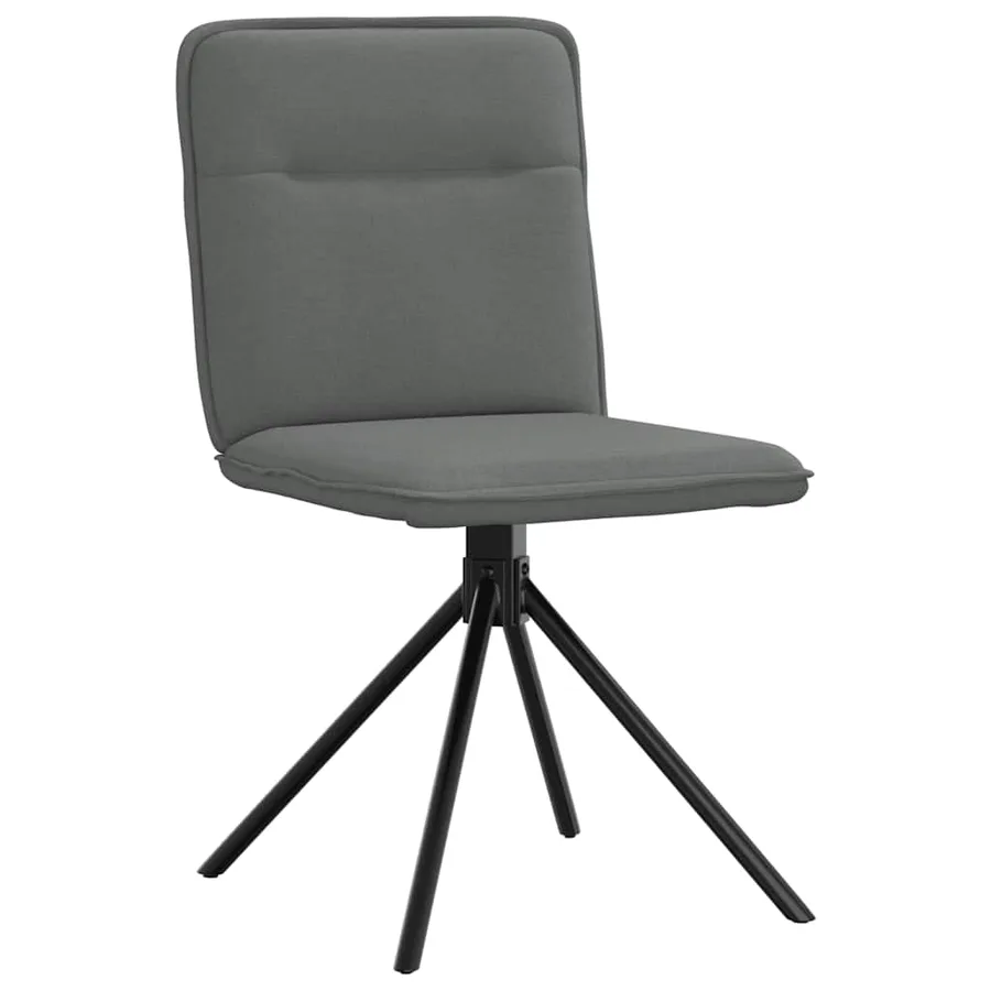 Chaises à manger lot de 2 gris foncé tissu - 3