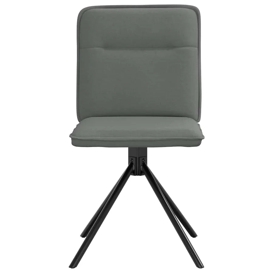 Chaises à manger lot de 2 gris foncé tissu - 4