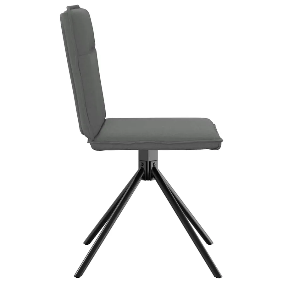 Chaises à manger lot de 2 gris foncé tissu - 5