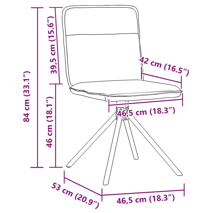 Chaises à manger lot de 2 gris foncé tissu - 9