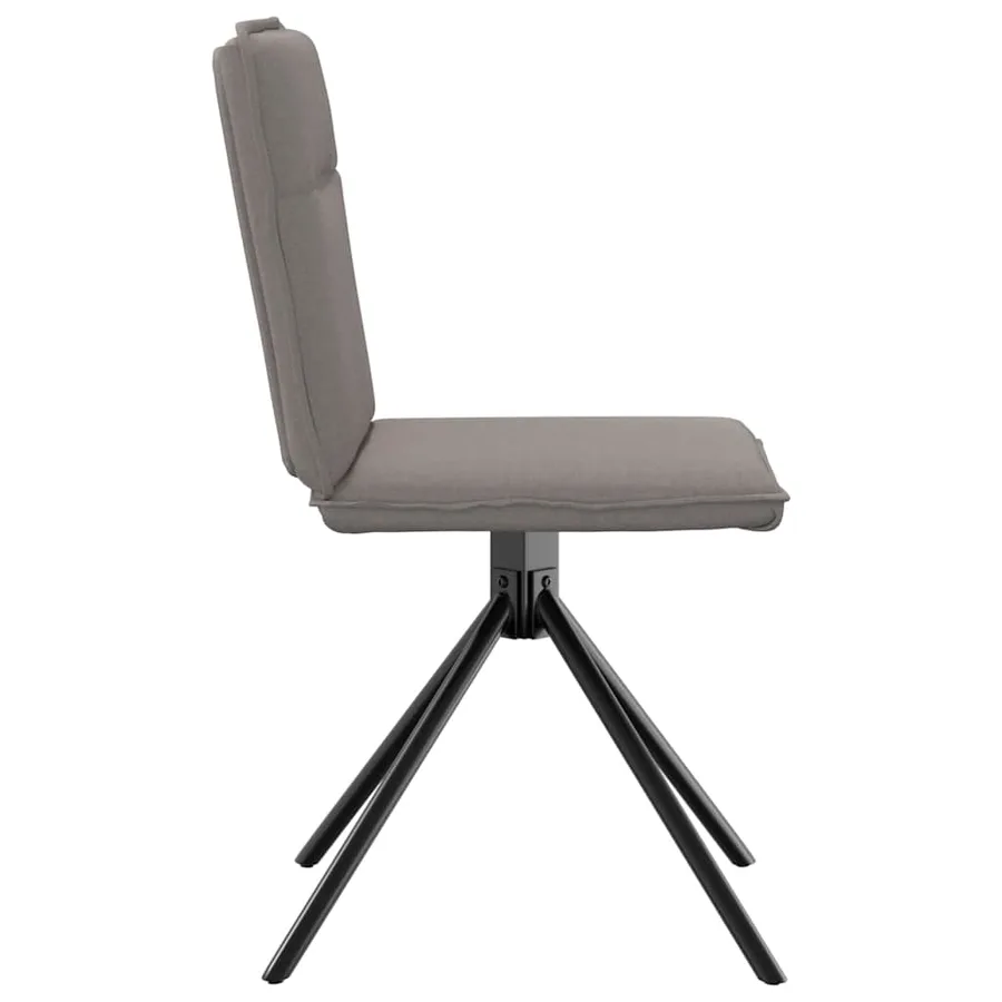 Chaises à manger lot de 2 taupe tissu - 5