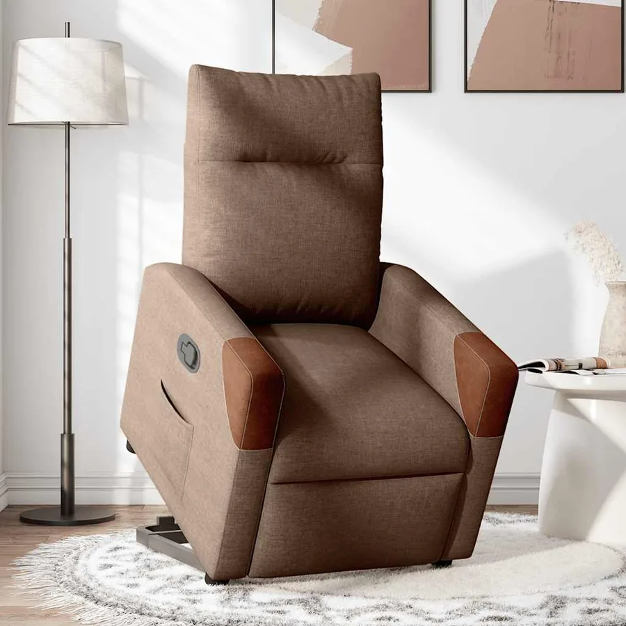 Fauteuil inclinable Marron Tissu - 2