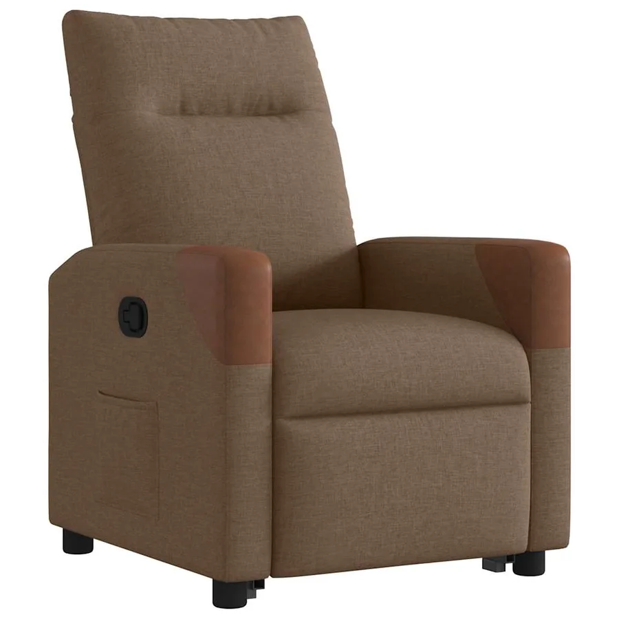 Fauteuil inclinable Marron Tissu - 4