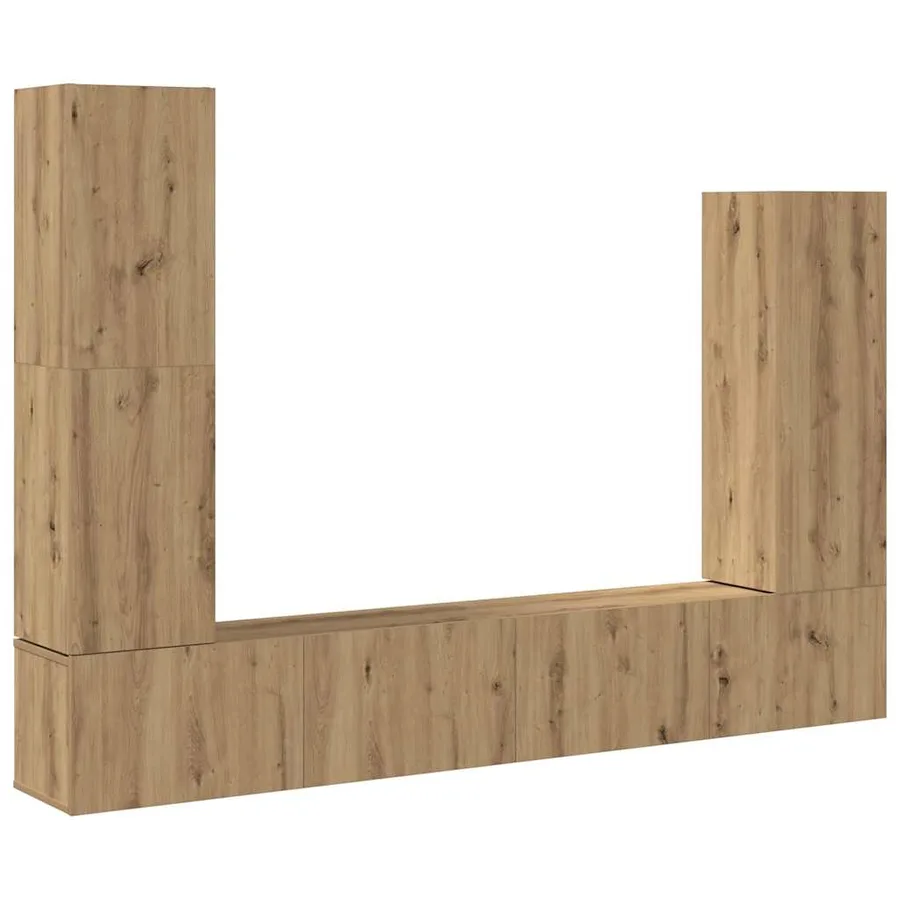 Ensemble de meuble TV mural 4 pcs chêne artisanal - 2