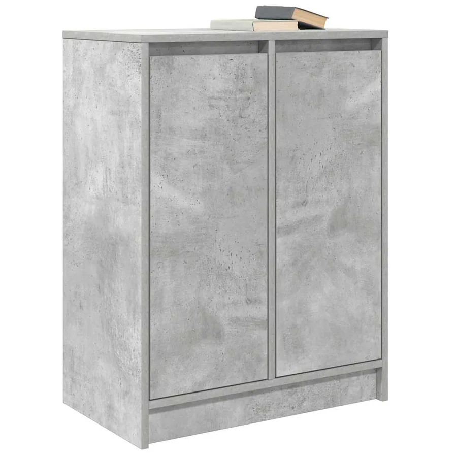 Buffet gris béton 57x34x76 cm bois d'ingénierie - 4