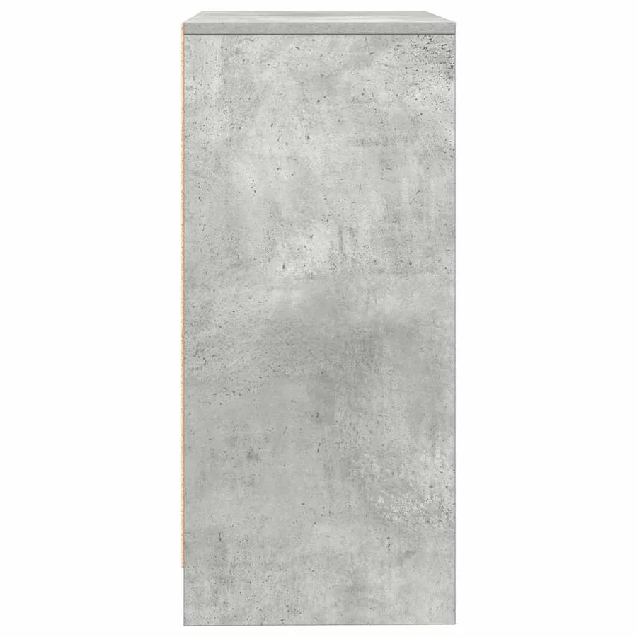 Buffet gris béton 57x34x76 cm bois d'ingénierie - 7