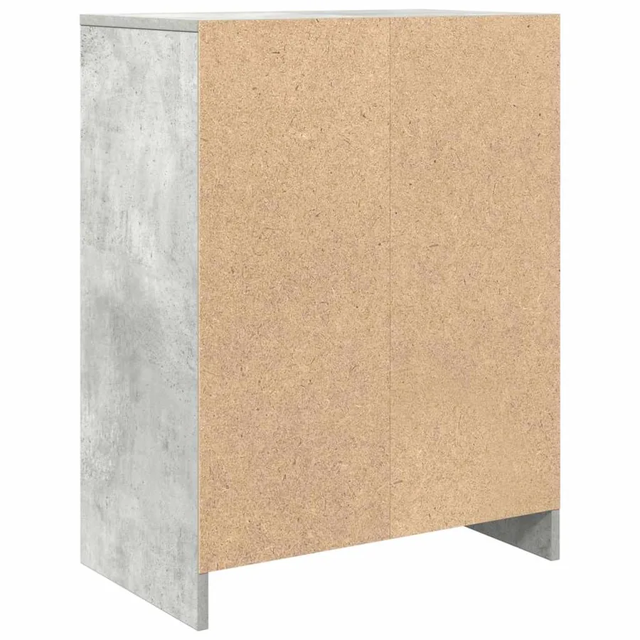Buffet gris béton 57x34x76 cm bois d'ingénierie - 8