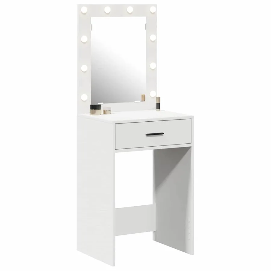 Table de Toilette Blanc 50 x 41 x 135 cm Bois d'ingénierie - 3