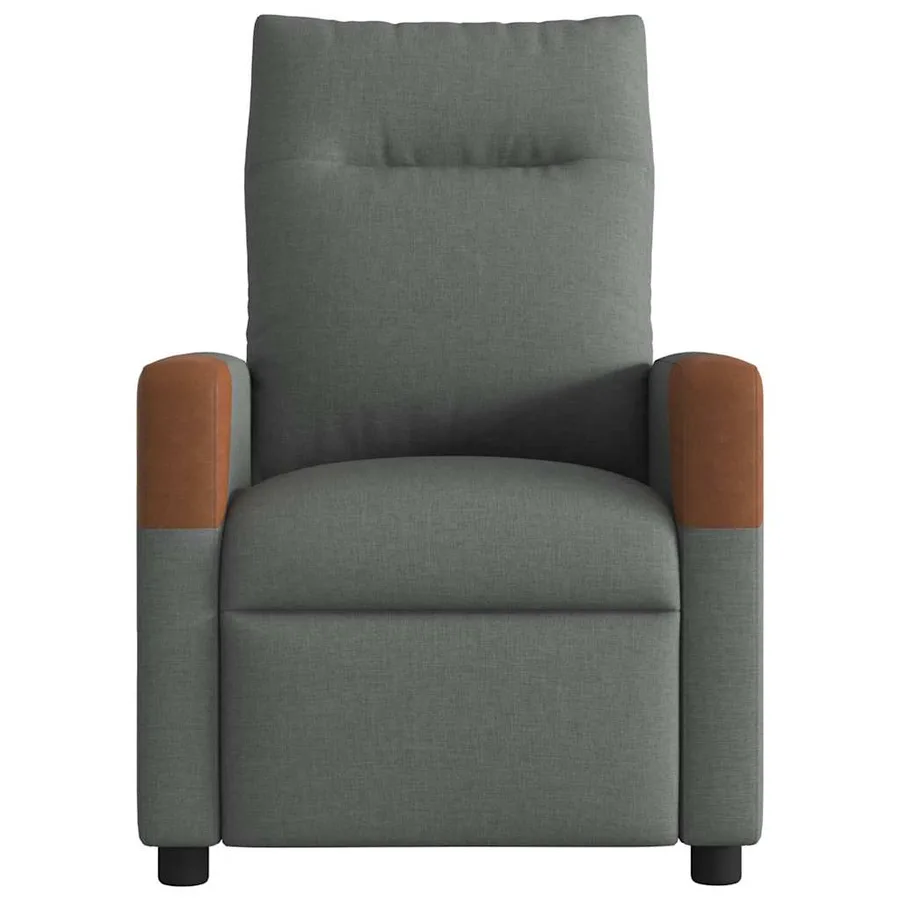 Fauteuil inclinable en tissu gris foncé - 3