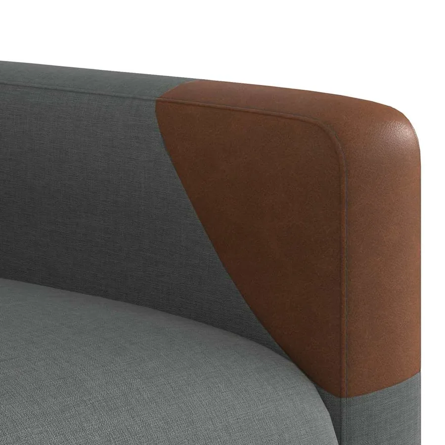 Fauteuil inclinable en tissu gris foncé - 9