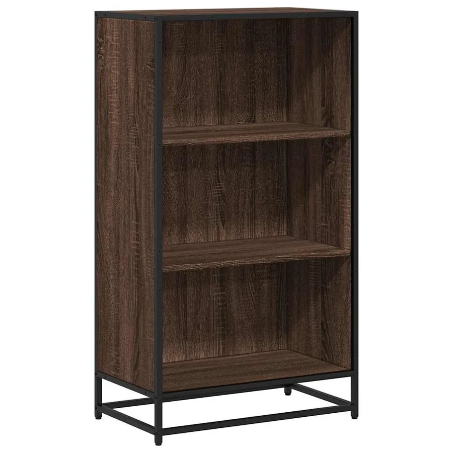 Bibliothèque chêne marron 60x35x107,5 cm bois d'ingénierie - 2