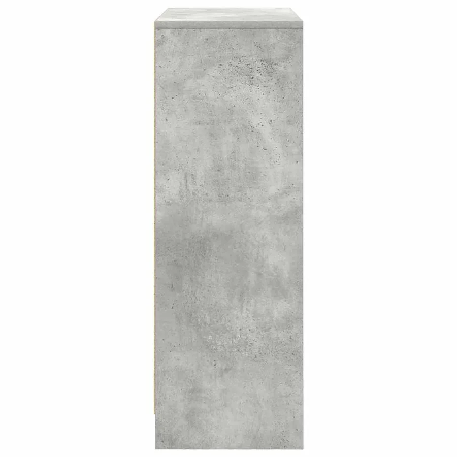Buffet avec tiroirs et portes gris béton 73x31x90 cm - 7