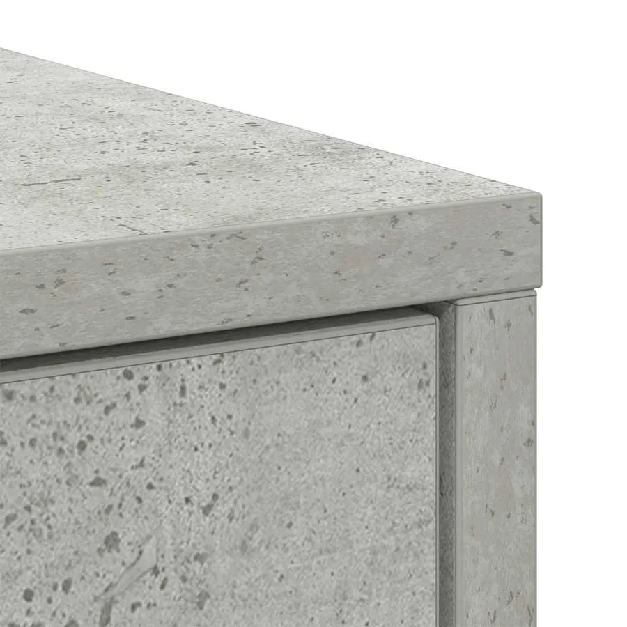 Buffet avec tiroirs et portes gris béton 73x31x90 cm - 9