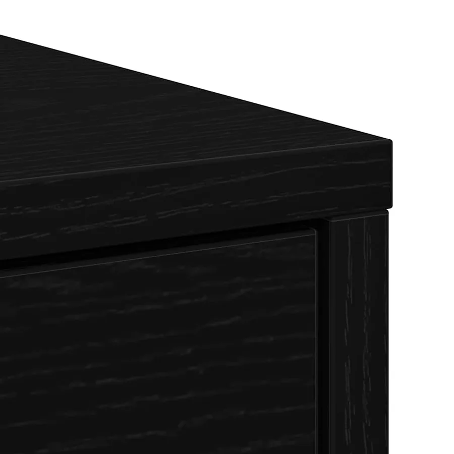 Buffet avec tiroirs et portes chêne noir 73x31x90 cm - 9