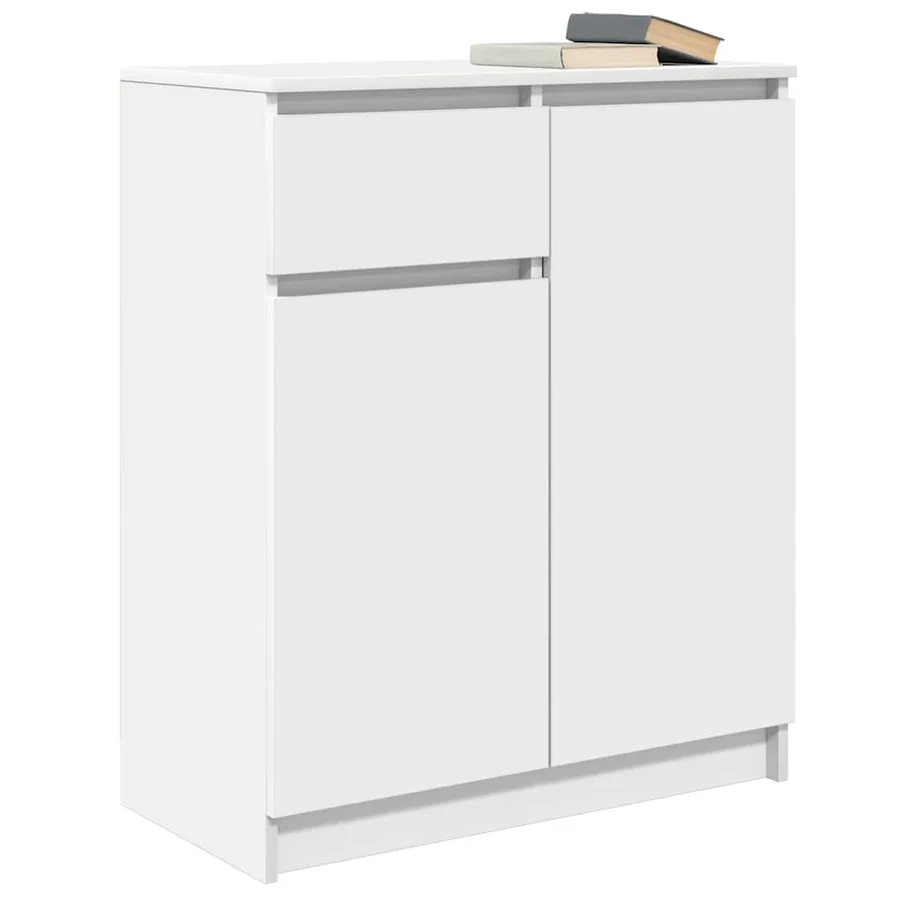 Buffet avec tiroir blanc 71x35x84 cm bois d'ingénierie - 4