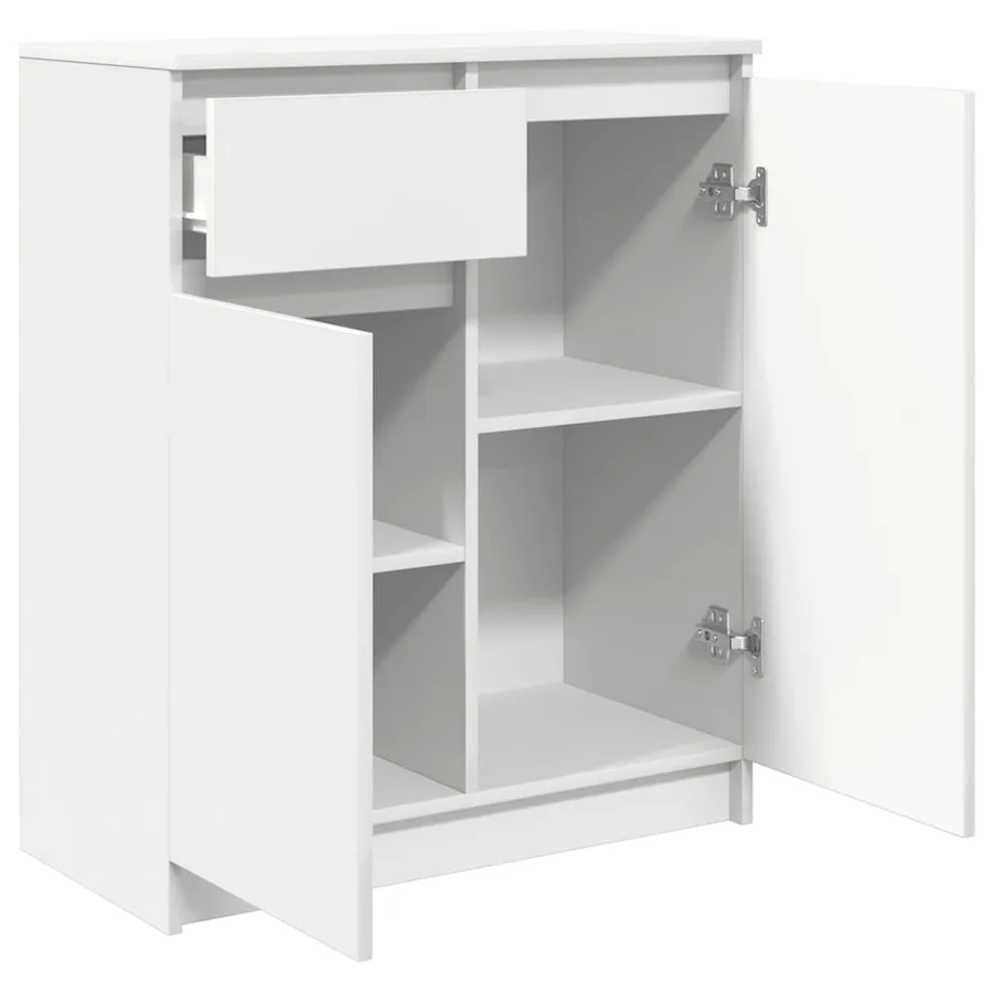 Buffet avec tiroir blanc 71x35x84 cm bois d'ingénierie - 5