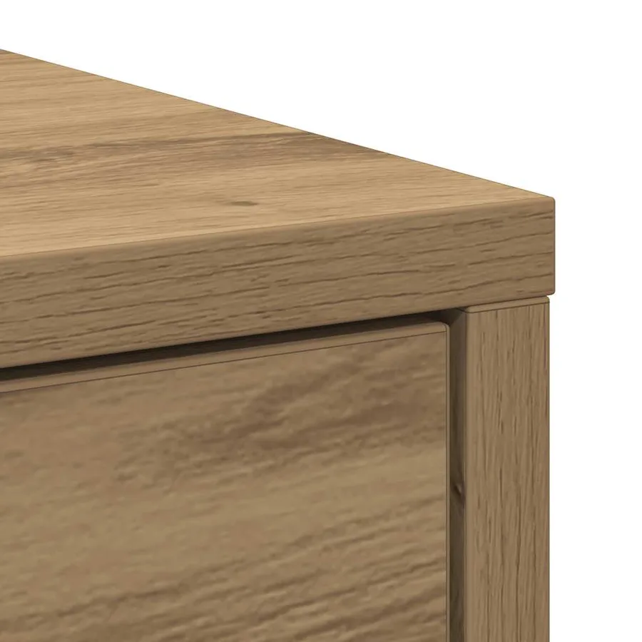 Buffet avec tiroirs et portes chêne artisanal 73x31x90 cm - 9