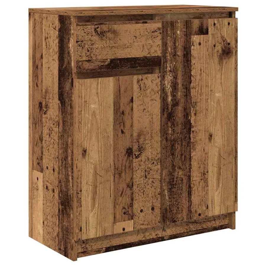 Buffet avec tiroir vieux bois 71x35x84 cm bois d'ingénierie - 2