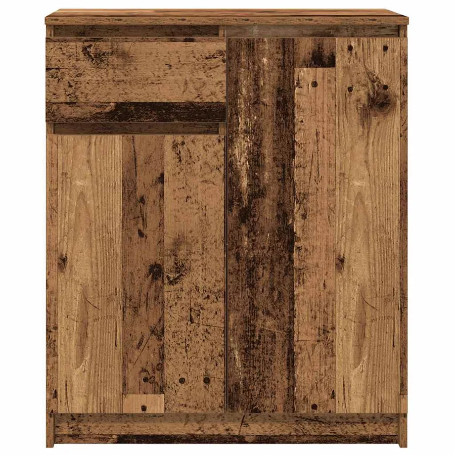 Buffet avec tiroir vieux bois 71x35x84 cm bois d'ingénierie - 6