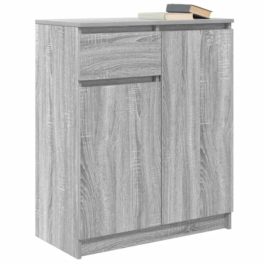 Buffet avec tiroir sonoma gris 71x35x84 cm bois d'ingénierie - 4