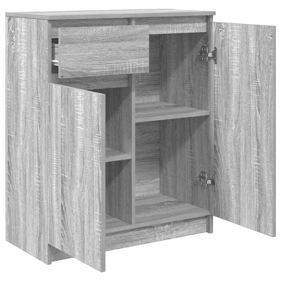 Buffet avec tiroir sonoma gris 71x35x84 cm bois d'ingénierie - 5