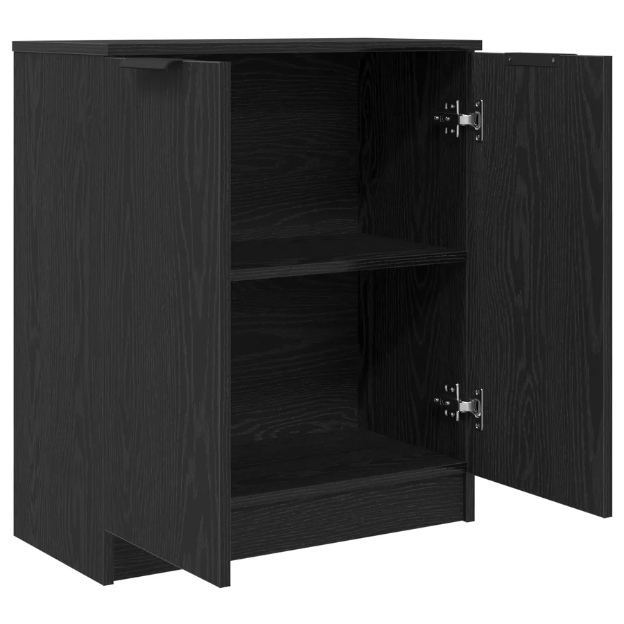 Buffet Chêne noir 60 x 30 x 70 cm Bois d'ingénierie - 5