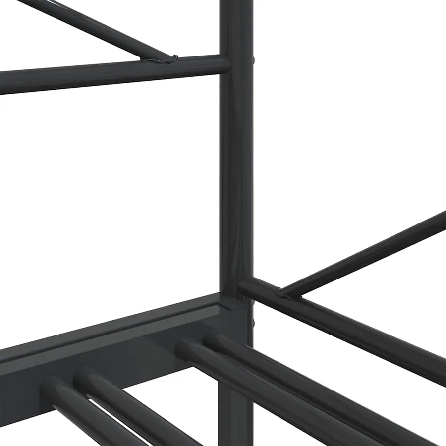 Lit de jour avec gigogne sans matelas noir 75x190 cm - 12