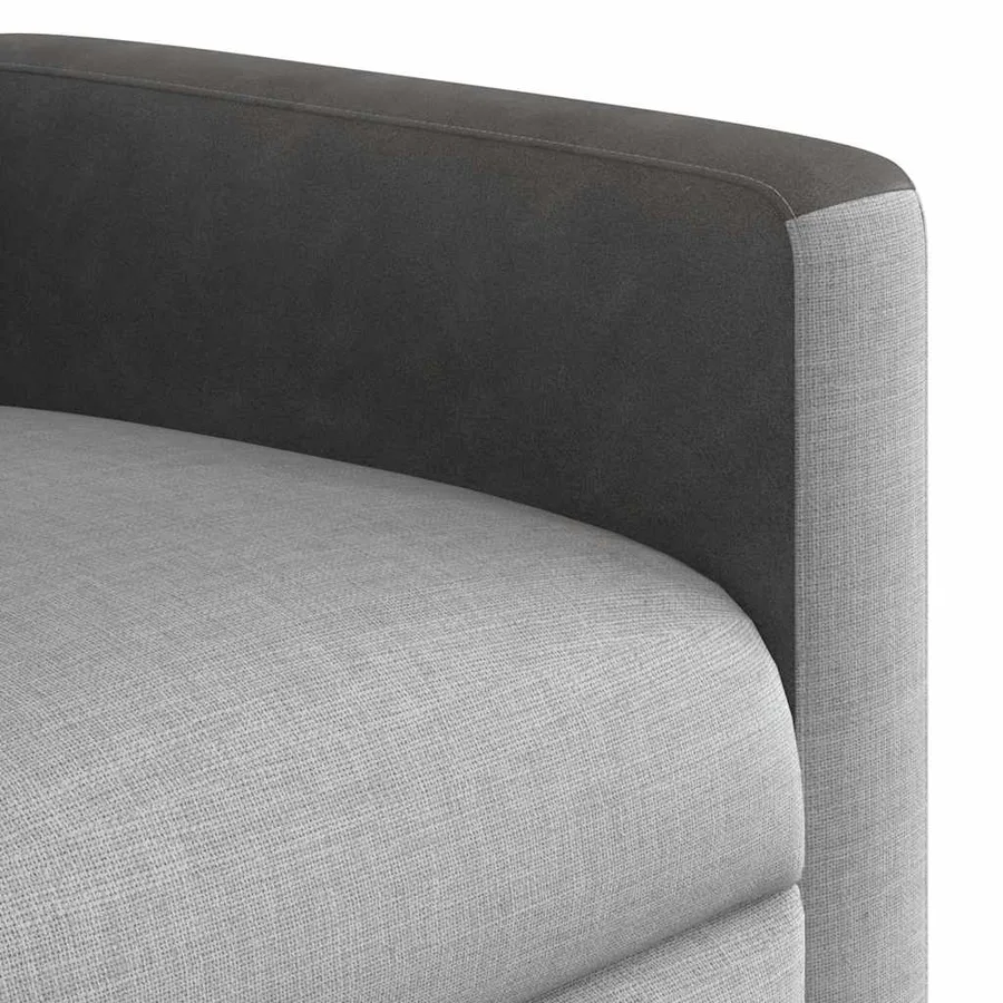 Fauteuil inclinable électrique gris nuage tissu - 11