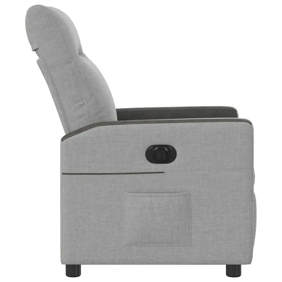 Fauteuil inclinable électrique gris nuage tissu - 6