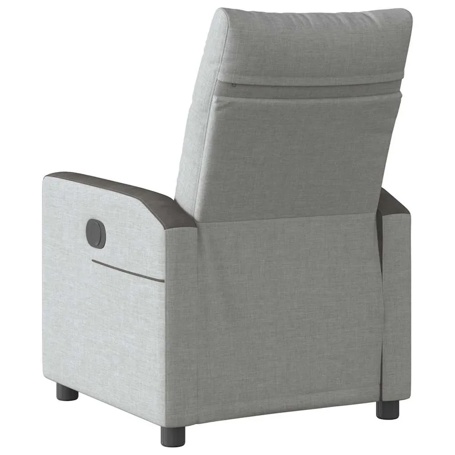 Fauteuil inclinable électrique gris nuage tissu - 7