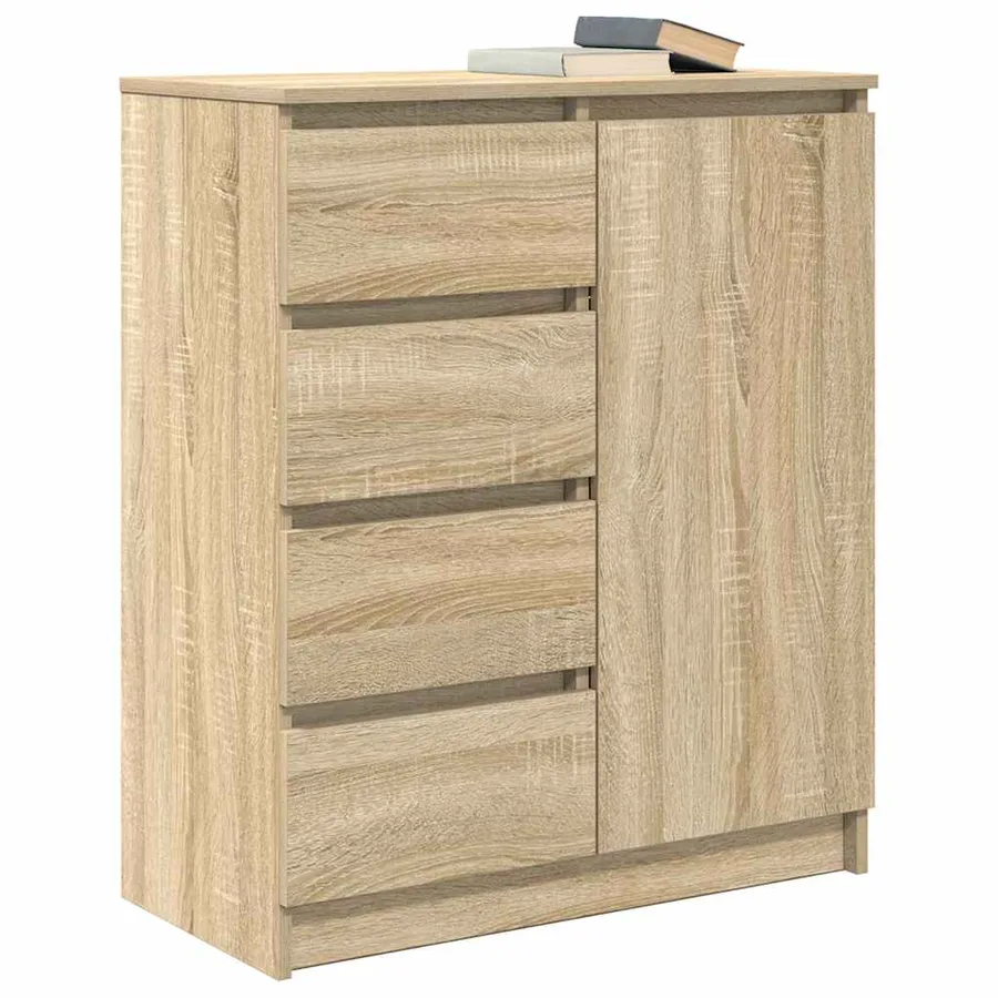 Buffet avec tiroirs chêne sonoma 71x35x84 cm bois d'ingénierie - 4