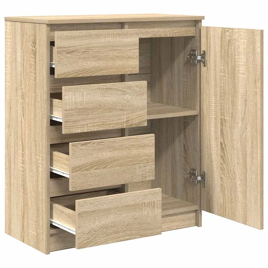 Buffet avec tiroirs chêne sonoma 71x35x84 cm bois d'ingénierie - 5