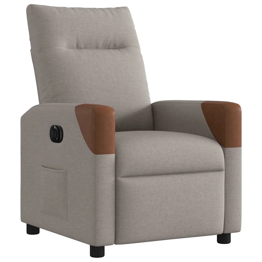 Fauteuil inclinable électrique Taupe Tissu - 4