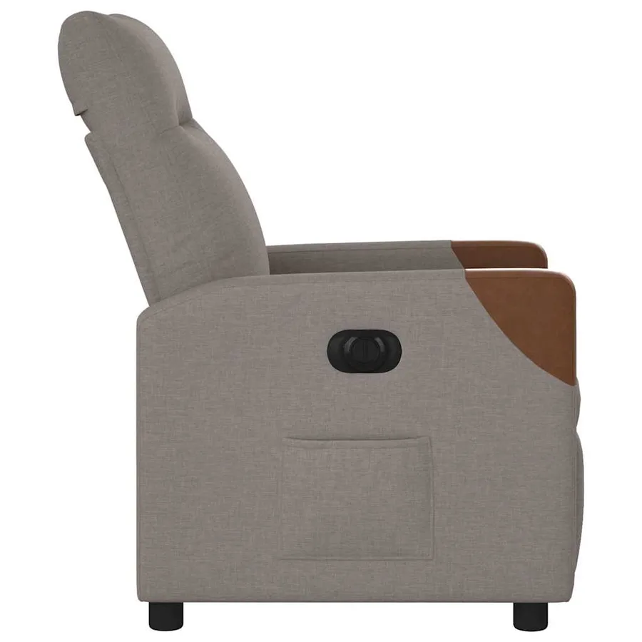 Fauteuil inclinable électrique Taupe Tissu - 6
