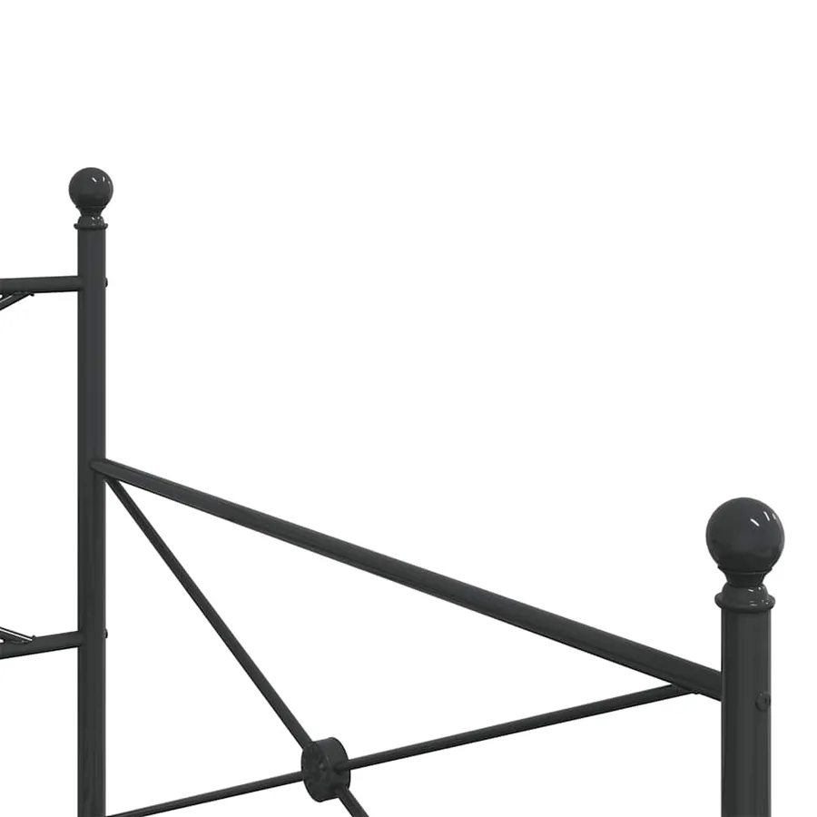 Lit de repos sans matelas noir 100x200 cm acier - 8
