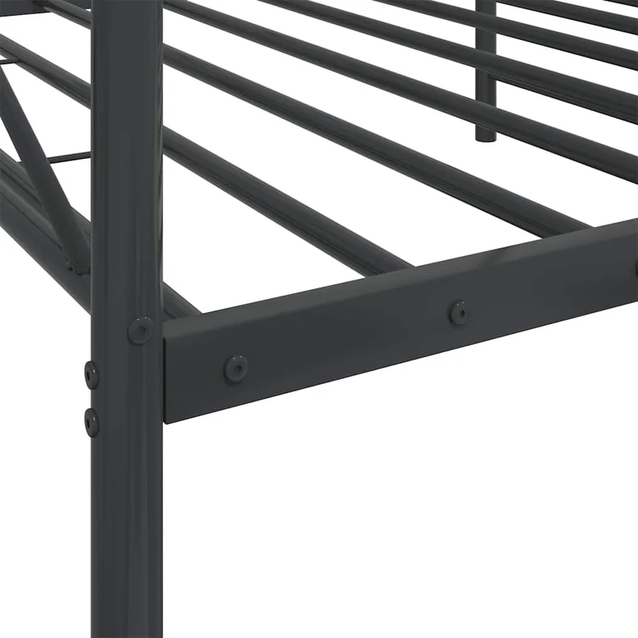 Lit de repos sans matelas noir 100x200 cm acier - 9