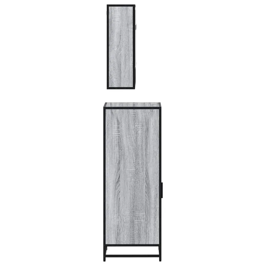 Ensemble de meubles de salle de bain 3 pcs Sonoma gris - 7