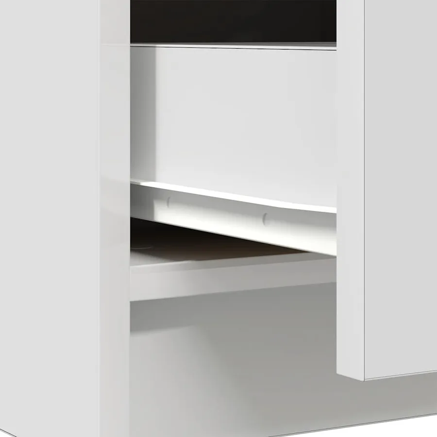 Buffet avec tiroirs blanc 71x35x84 cm bois d'ingénierie - 12