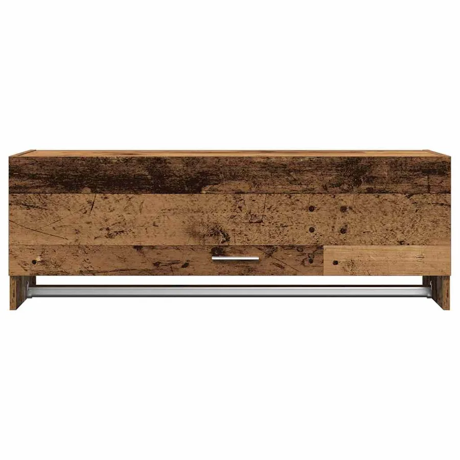 Garde-robe vieux bois 100x32,5x35 cm bois d'ingénierie - 4