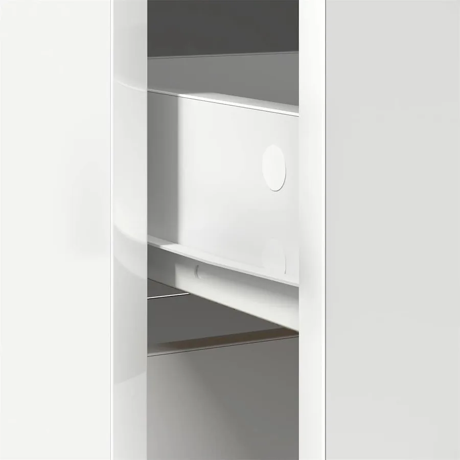 Buffet avec tiroir blanc 80x34x76 cm bois d'ingénierie - 11