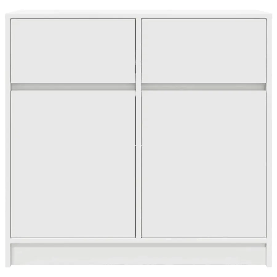 Buffet avec tiroir blanc 80x34x76 cm bois d'ingénierie - 6