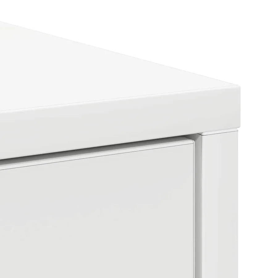 Buffet avec tiroir blanc 80x34x76 cm bois d'ingénierie - 9