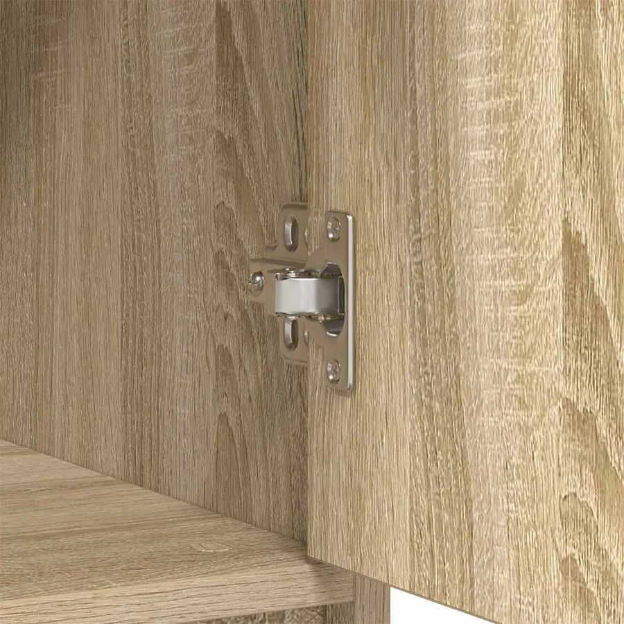 Buffet avec tiroir chêne sonoma 80x34x76 cm bois d'ingénierie - 10