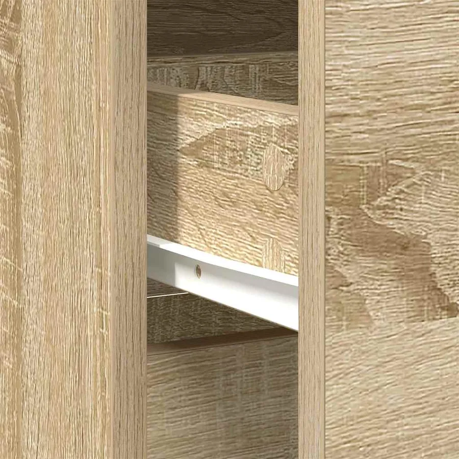 Buffet avec tiroir chêne sonoma 80x34x76 cm bois d'ingénierie - 11