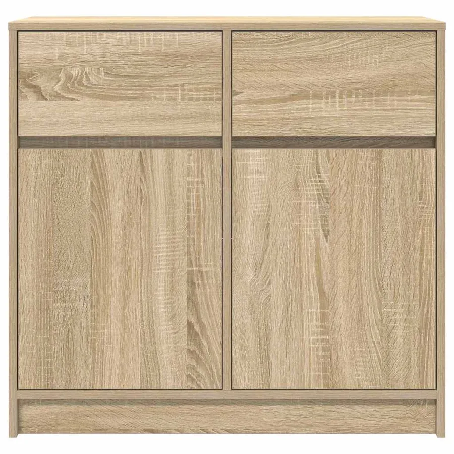 Buffet avec tiroir chêne sonoma 80x34x76 cm bois d'ingénierie - 6